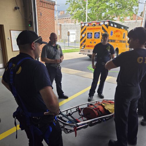 Crews review rope rescue equipment
