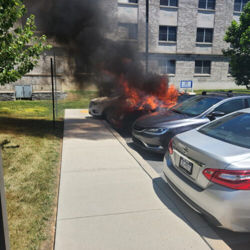 Second Street vehicle fire quickly contained