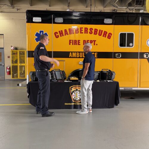 Representative Kauffman stops by to see new Cardiac Monitors