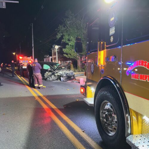 Crews handle vehicle accident near Wilson College